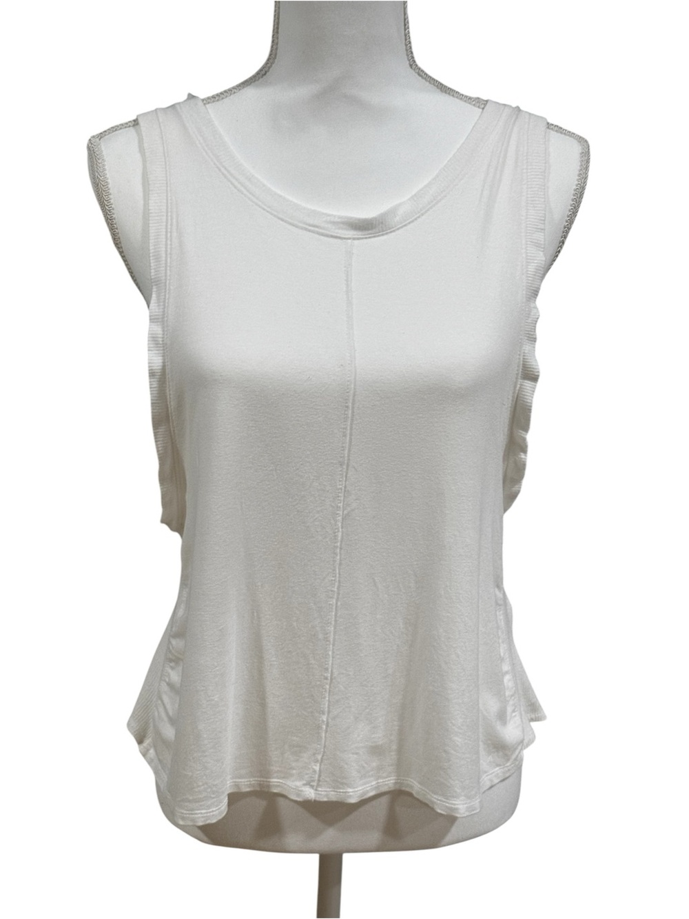 Intimately by Free People white sleeveless tank top, large arm holes, XS.